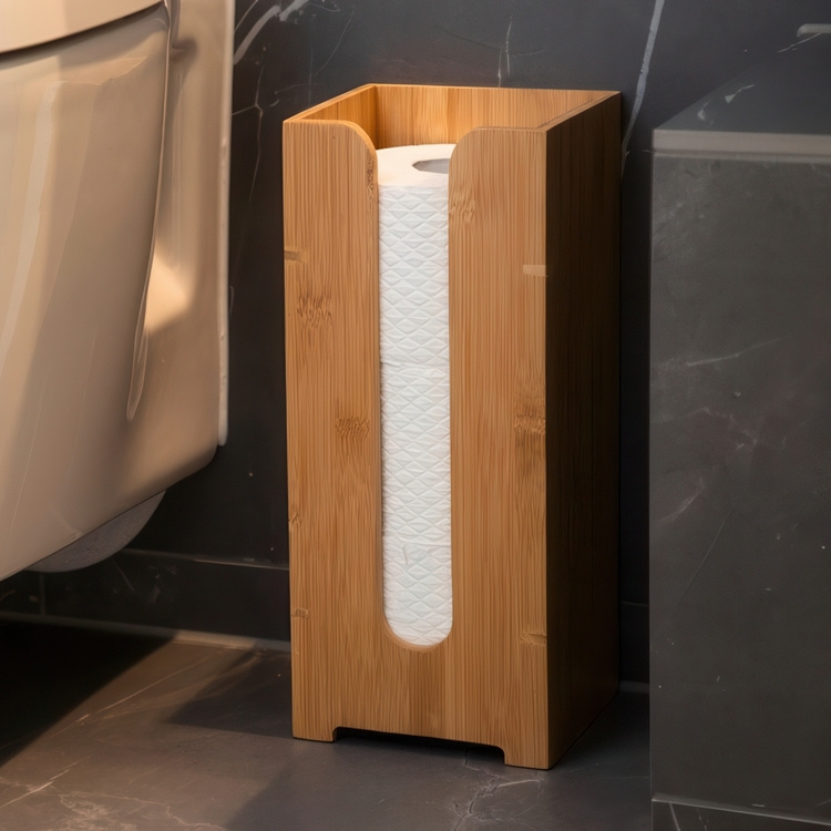 Bambuinen wc-paperiteline ryhmässä Säilytys / Kylpyhuoneen säilytys @ SmartaSaker.se (41225)