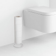 Metallinen pidike ylimääräisille WC-paperirullille, valkoinen