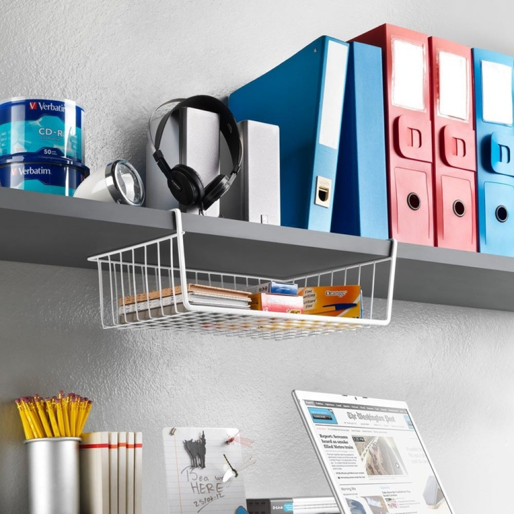 Riippuva säilytyskori, 40 cm, Metaltex, valkoinen ryhmässä Säilytys / Keittiön säilytys / Järjestä keittiökaapit / Alahylly-säilytys @ SmartaSaker.se (41314)