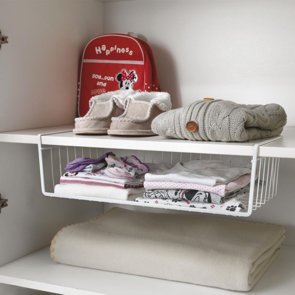 Riippuva säilytyskori, 50 cm, Metaltex, valkoinen ryhmässä Säilytys / Keittiön säilytys / Järjestä keittiökaapit / Alahylly-säilytys @ SmartaSaker.se (41315)