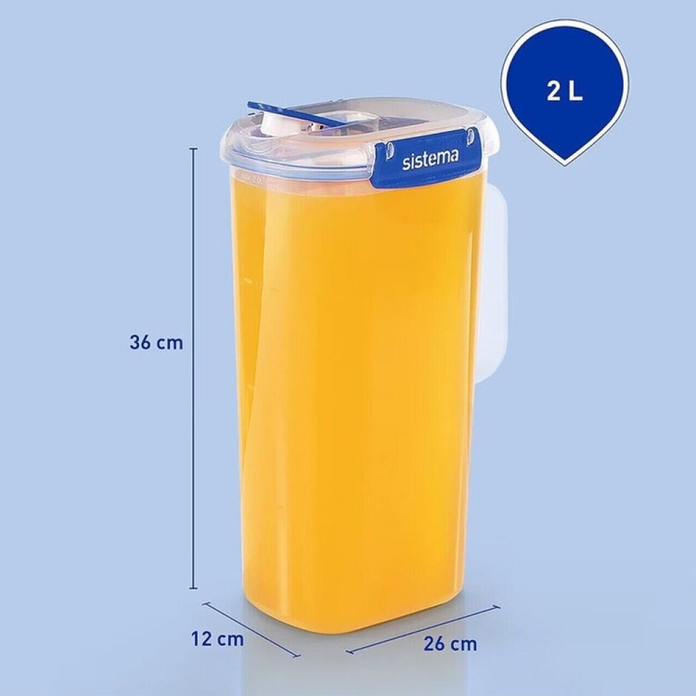 Kannellinen kannu 2 l, Sistema ryhmässä Säilytys / Keittiön säilytys / Säilytysvuokot / Sistema säilytysastiat @ SmartaSaker.se (41347)