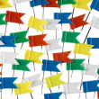 Karttanastat lippumallia, 20 kpl, FLAG PINS