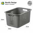 Säilytyskori kierrätysmuovista 13 l, SmartStore, harmaa