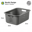 Säilytyskori kierrätysmuovista 10 l, SmartStore, vaaleanharmaa