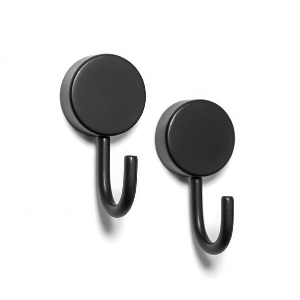 Pyöreä magneettikoukku 2-pack, Musta ryhmässä Säilytys @ SmartaSaker.se (41557)