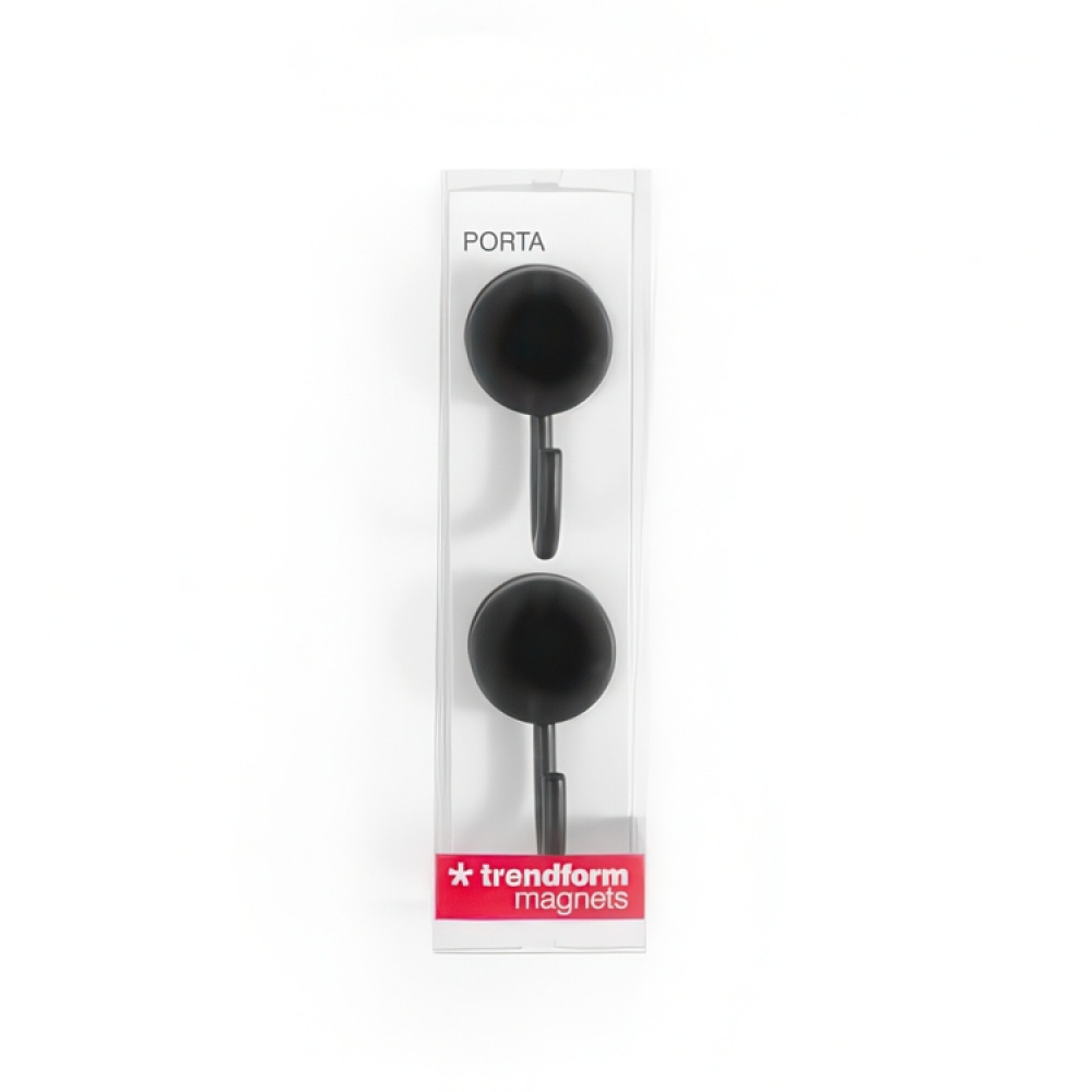 Pyöreä magneettikoukku 2-pack, Musta ryhmässä Säilytys @ SmartaSaker.se (41557)