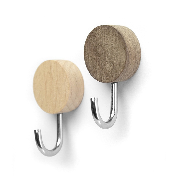 Magneettikoukku 2 kpl, puuta ryhmässä Säilytys / Magnetit ja itsekiinnittyvät / Magnettikoukkuja @ SmartaSaker.se (41560)