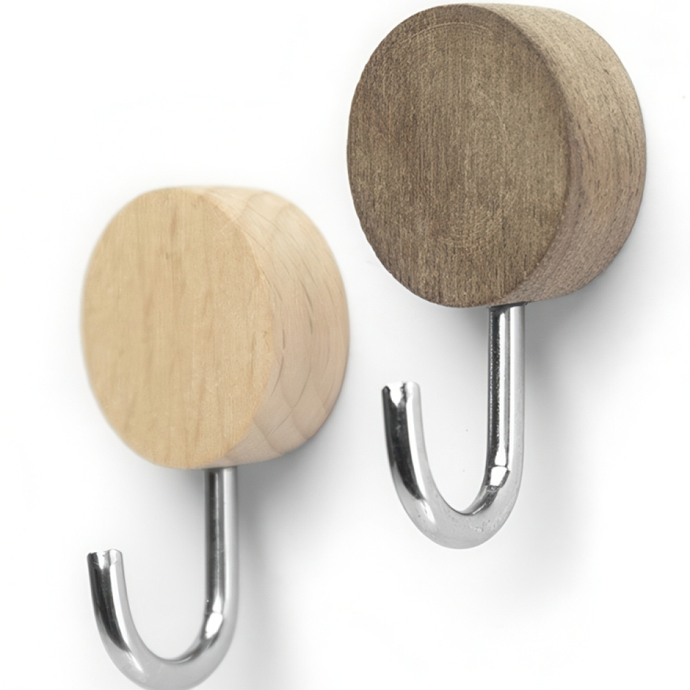 Magneettikoukku 2 kpl, puuta ryhmässä Säilytys / Magnetit ja itsekiinnittyvät / Magnettikoukkuja @ SmartaSaker.se (41560)