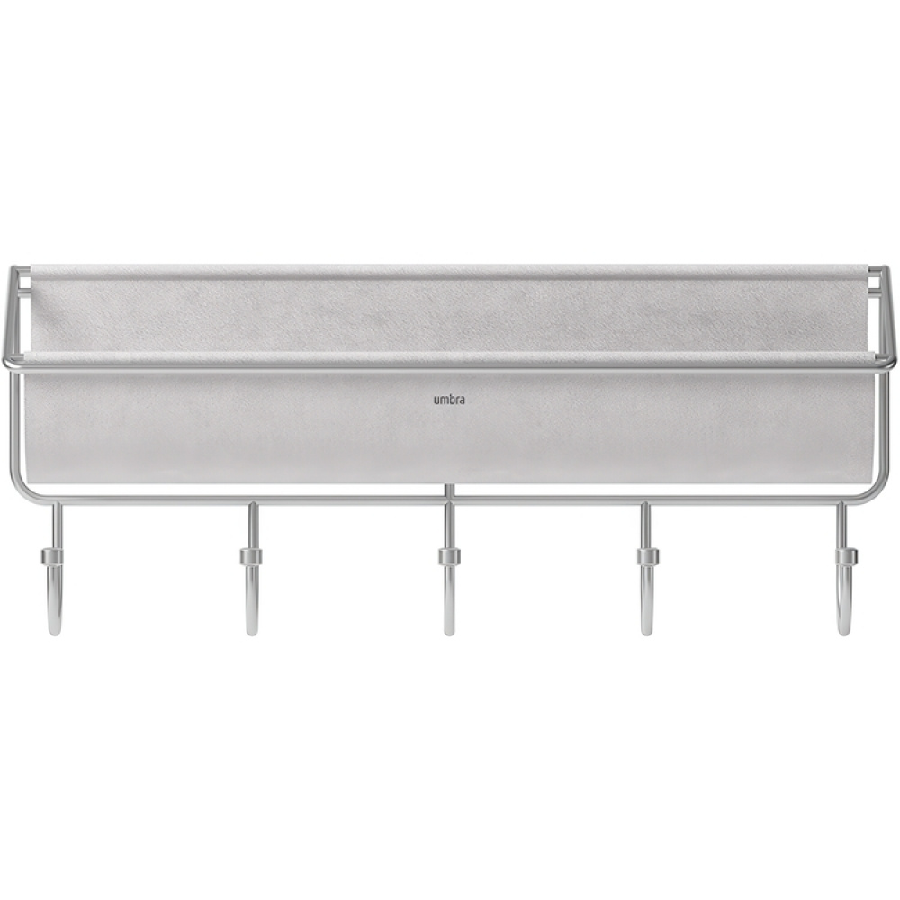 Koukkurivi säilytystilalla, UMBRA HAMMOCK ORGANIZER, 41,5 x K 18 cm Vaaleanharmaa ryhmässä Säilytys / Eteistallennus / Koukut ja ripustimet @ SmartaSaker.se (41567)