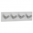 Hook rail with 4 hooks, self-adhesive, square design, Beslagsboden