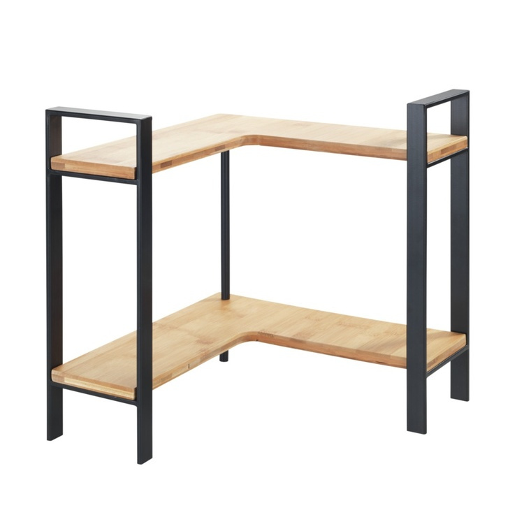 Kulmahylly työtasolle, 2 tasoa, Wenko, Musta ryhmässä Säilytys / Keittiön säilytys @ SmartaSaker.se (41598)