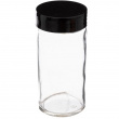 Bambuinen maustehylly ja 6 lasipurkkia, BAMBOO SPICE RACK, Luonnonvärinen