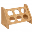 Bambuinen maustehylly ja 6 lasipurkkia, BAMBOO SPICE RACK, Luonnonvärinen