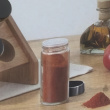 Bambuinen maustehylly ja 6 lasipurkkia, BAMBOO SPICE RACK, Luonnonvärinen