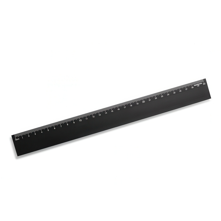 Alumiininen viivain, 30 cm, DESKSTORE SIZE BLACK, musta ryhmässä Säilytys / Toimistotarvikkeet @ SmartaSaker.se (41643)