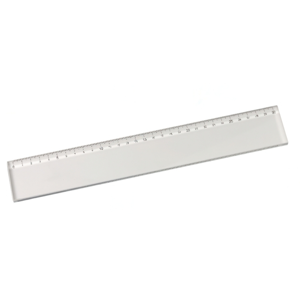Viivain vahvaa akryyliä, CRISTAL CLEAR, 30 cm, kirkas ryhmässä Säilytys / Toimistotarvikkeet @ SmartaSaker.se (41645)