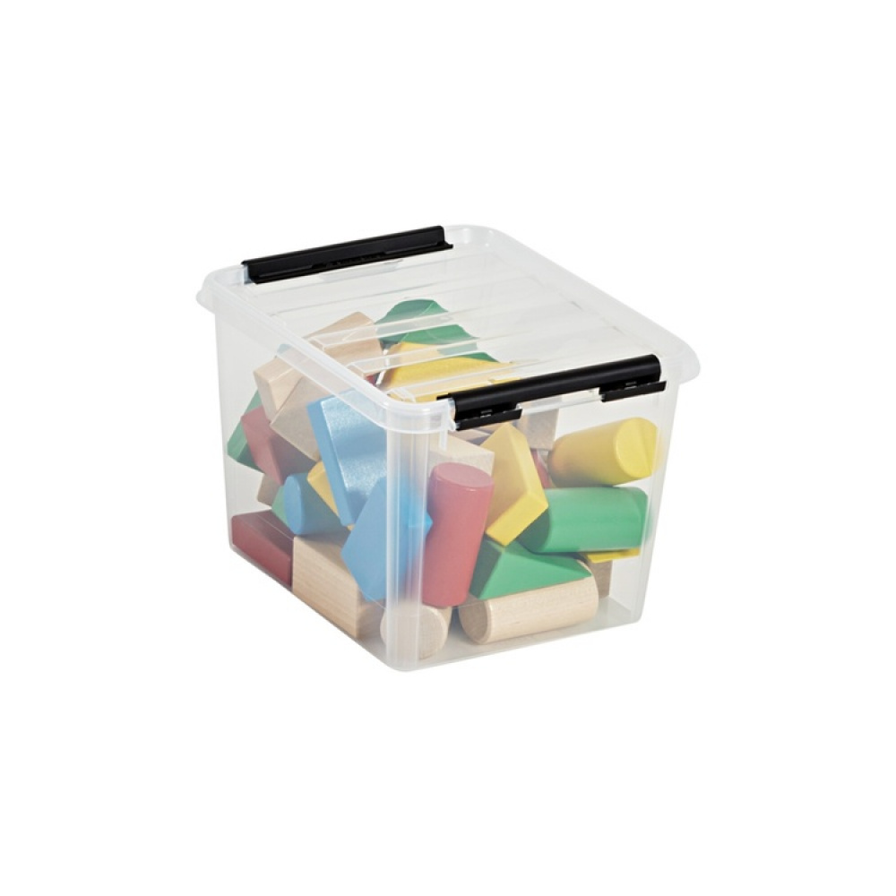 Säilytyslaatikko 3 l, SmartStore, kirkas/musta ryhmässä Säilytys / Säilytyskorit / Pienvarastointi / Askar @ SmartaSaker.se (41649)
