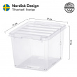 Säilytyslaatikko 3 l, SmartStore, kirkas/musta