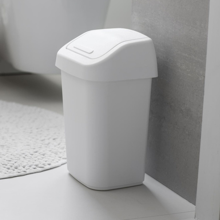 Roska-astia kippikannella 10 l ryhmässä Säilytys / Kylpyhuoneen säilytys / Roska-astiat @ SmartaSaker.se (41652)