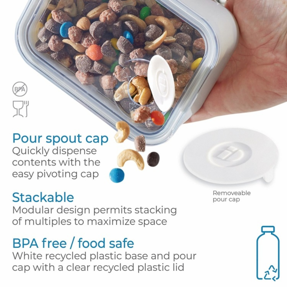 Säilytyspurkki kippikannella 1,5 l, iDesign ryhmässä Säilytys / Keittiön säilytys / Säilytysvuokot @ SmartaSaker.se (41707)