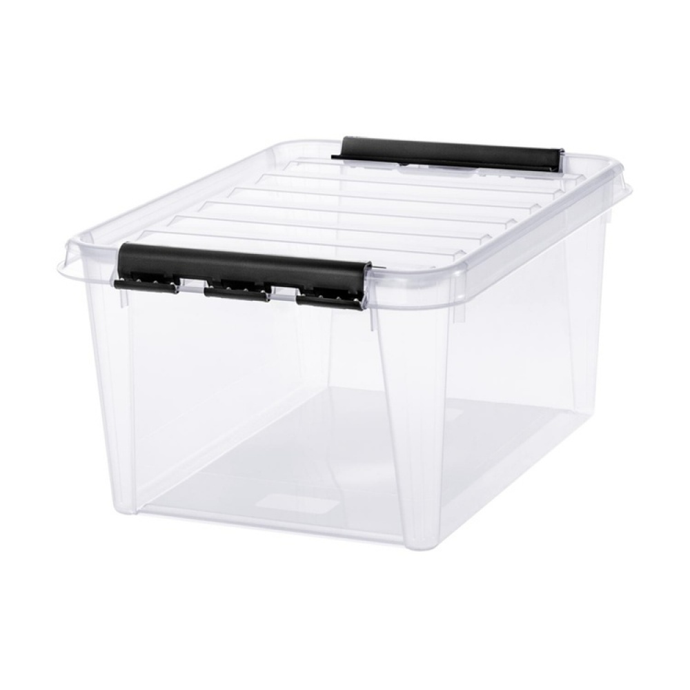 Säilytyslaatikko kannella 31 l, Kirkas/valkoinen ryhmässä Säilytys / Säilytyskorit / SmartStore säilytyslaatikot @ SmartaSaker.se (41720)
