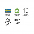 Suuri säilytyslaatikko kannella, kierrätysmuovia 46 l, SmartStore, musta