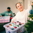 Säilytyslaatikko joulupalloille, X-Mas