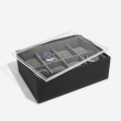 Kellojen säilytysrasia näyttökannella, STACKERS WATCH BOX, 18 x 26 x K 9,5 cm Musta