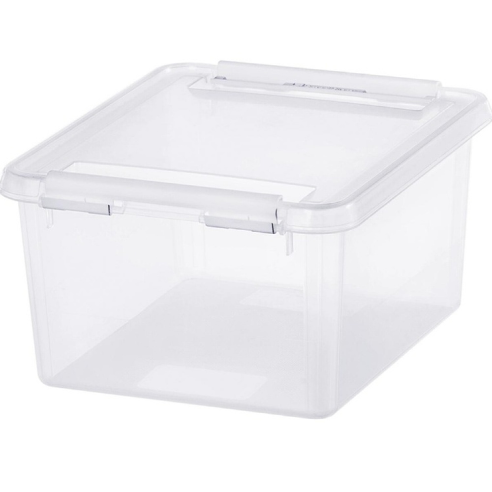 Säilytyslaatikko kannella 2 l, SmartStore, kirkas/valkoinen ryhmässä Säilytys / Säilytyskorit / SmartStore säilytyslaatikot @ SmartaSaker.se (41775)