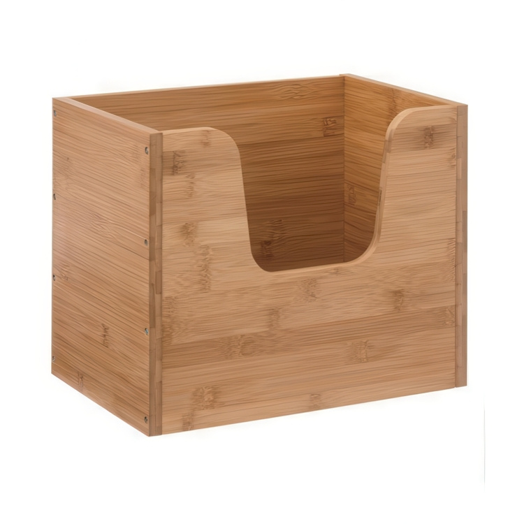 Avolaatikko, pinottava, STACK LARGE BAMBOO BASKET, 31,5 x 21,5 x K 26,5 cm, Luonnonvärinen ryhmässä Säilytys / Säilytyskorit @ SmartaSaker.se (41830)