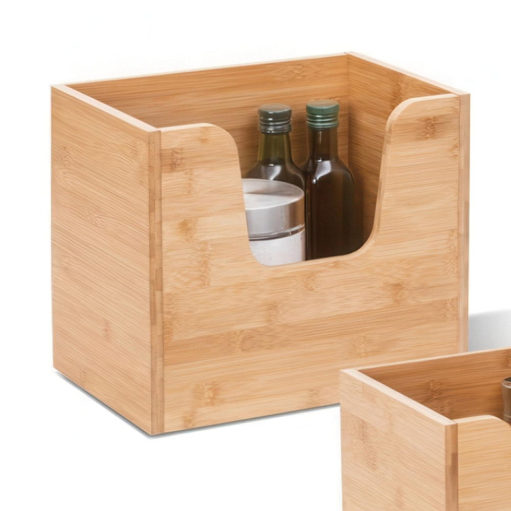 Avolaatikko, pinottava, STACK LARGE BAMBOO BASKET, 31,5 x 21,5 x K 26,5 cm, Luonnonvärinen ryhmässä Säilytys / Säilytyskorit @ SmartaSaker.se (41830)