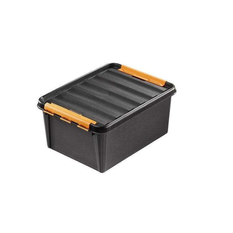 Säilytyslaatikko kannella 14 l, SmartStore Pro, musta/oranssi ryhmässä Säilytys / Säilytyskorit / SmartStore säilytyslaatikot @ SmartaSaker.se (41863)