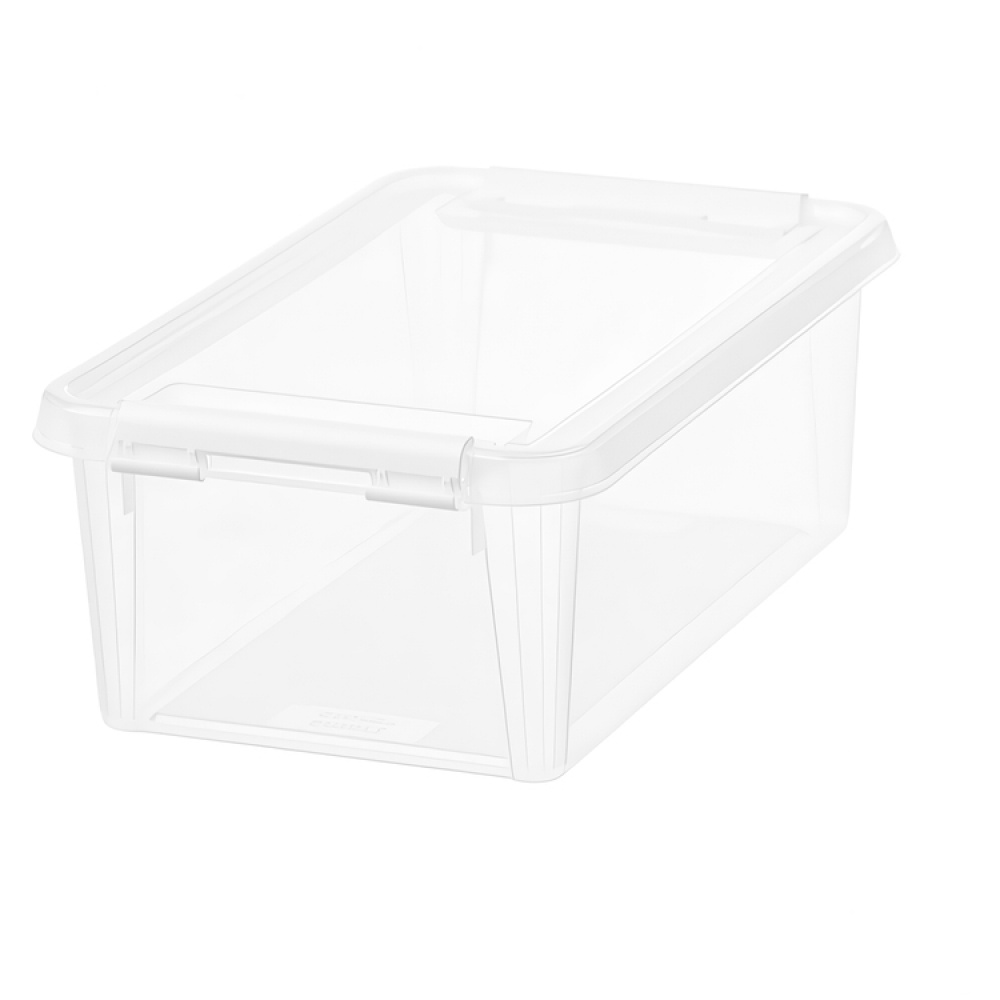 Säilytyslaatikko kannella 4 l, SmartStore, kirkas/valkoinen ryhmässä Säilytys / Säilytyskorit / SmartStore säilytyslaatikot @ SmartaSaker.se (41868)