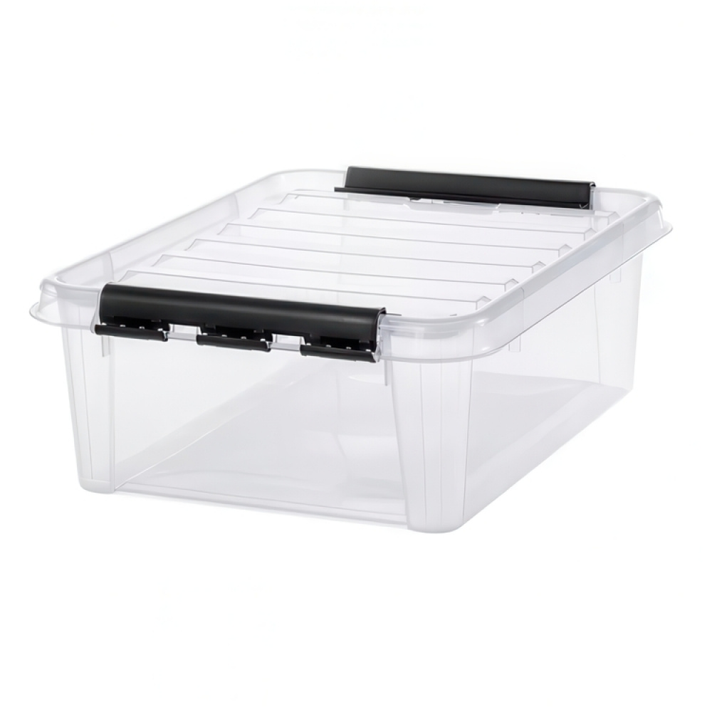 Matala säilytyslaatikko 20 l, SmartStore, kirkas/musta ryhmässä Säilytys / Säilytyskorit @ SmartaSaker.se (41870)