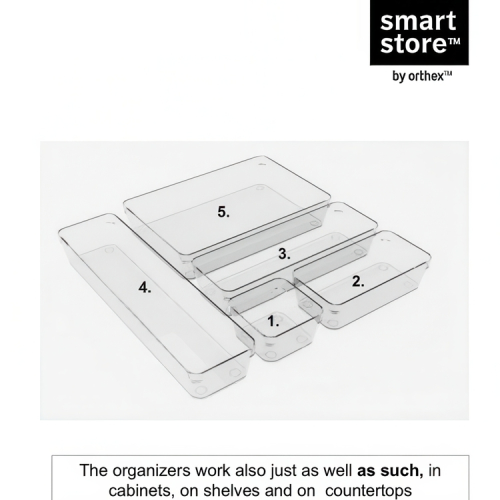 Pitkänomainen laatikkojärjestäjä pientavaroille, 30x10x6 cm, SmartStore ryhmässä Säilytys / Säilytyskorit / Pienvarastointi @ SmartaSaker.se (41910)