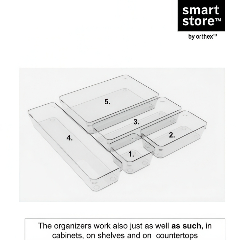 Pitkänomainen laatikkojärjestäjä pientavaroille, 20x10x6 cm, SmartStore ryhmässä Säilytys / Säilytyskorit / Pienvarastointi @ SmartaSaker.se (41911)