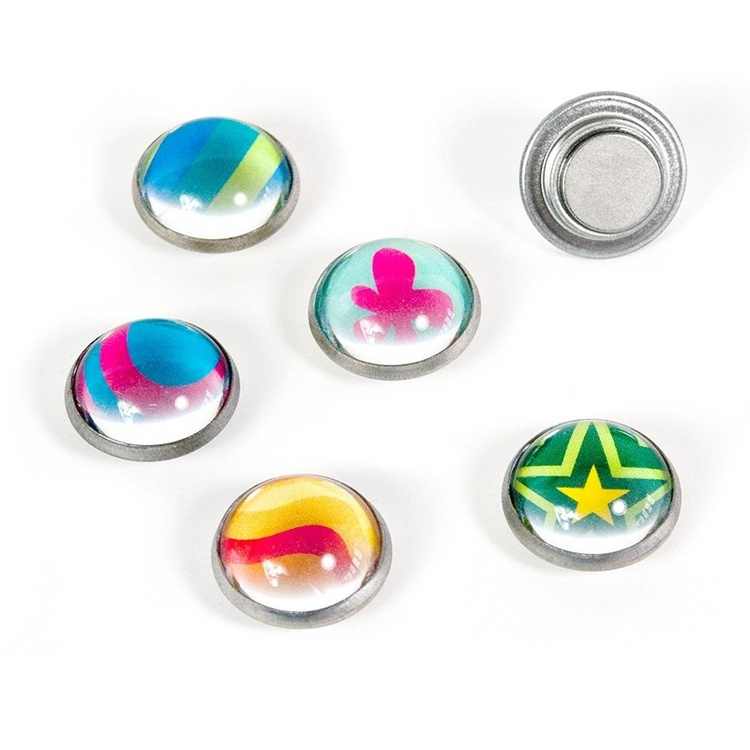 Magneetit 6 kpl, ARGUS, Ø 1,7 cm, värikkäät ryhmässä Säilytys / Magnetit ja itsekiinnittyvät @ SmartaSaker.se (41961)