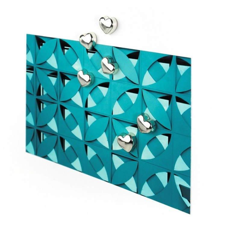 Magneettikuvio 6 kpl, hopeasydämet ryhmässä Säilytys / Magnetit ja itsekiinnittyvät @ SmartaSaker.se (41972)