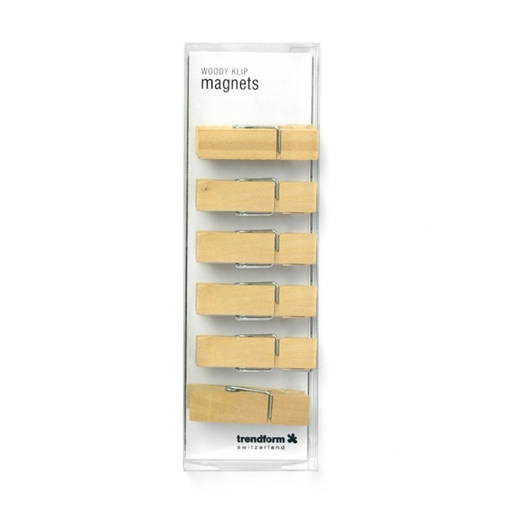 Magneettipyykkipoika 6 kpl, puuta ryhmässä Säilytys / Magnetit ja itsekiinnittyvät / Magnettivarastointi @ SmartaSaker.se (41975)