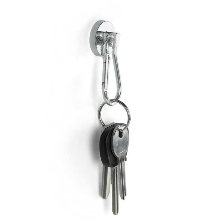 Magneetti karabiinihaalla 2-pack, hopea ryhmässä Säilytys / Eteistallennus / Avainkaappi @ SmartaSaker.se (41996)