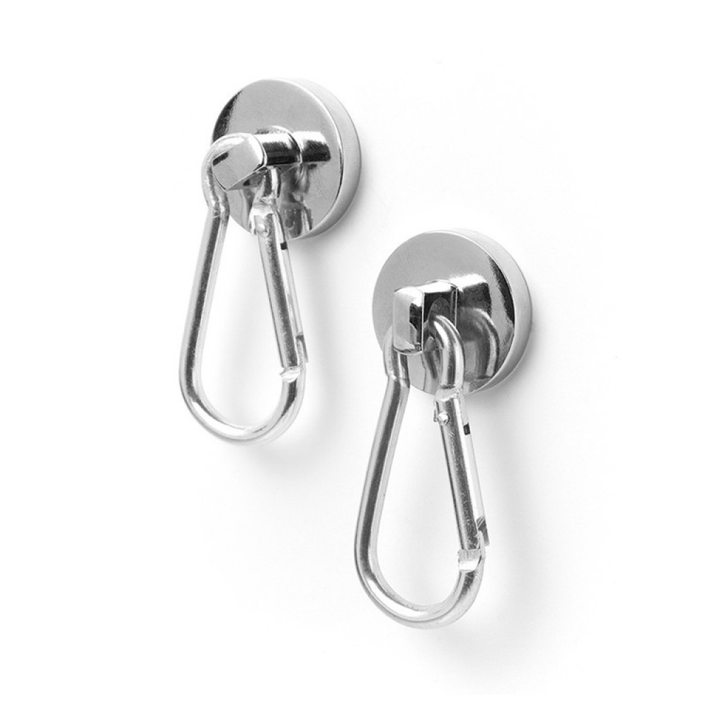 Magneetti karabiinihaalla 2-pack, hopea ryhmässä Säilytys / Eteistallennus / Avainkaappi @ SmartaSaker.se (41996)