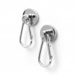 Magneetti karabiinihaalla 2-pack, hopea