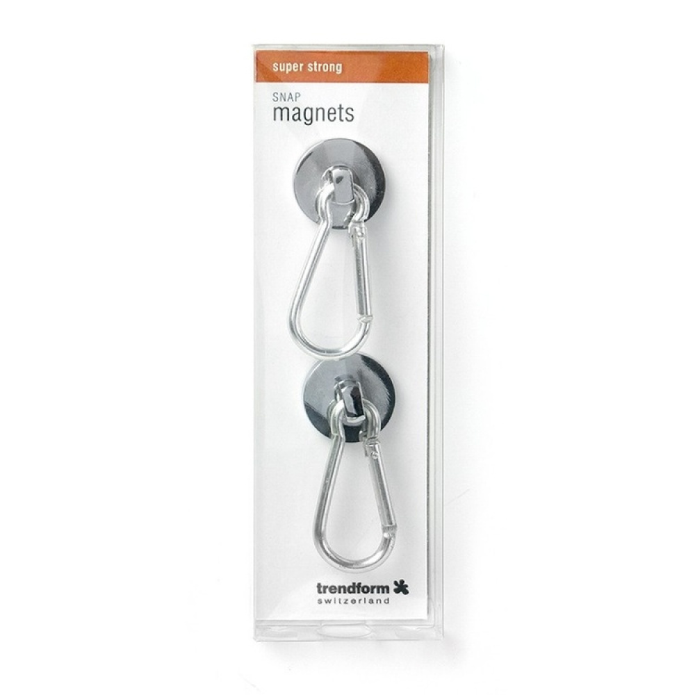 Magneetti karabiinihaalla 2-pack, hopea ryhmässä Säilytys / Eteistallennus / Avainkaappi @ SmartaSaker.se (41996)