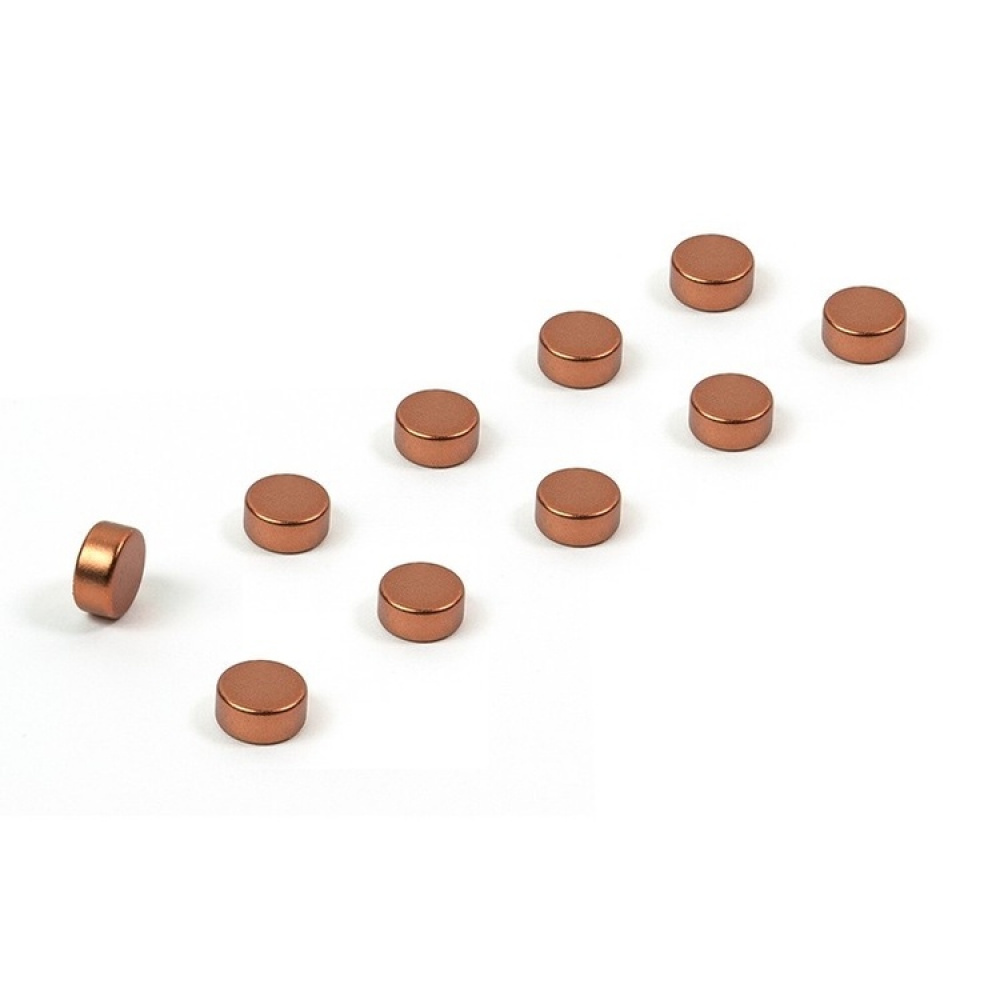 Pyöreä minimagneetti 10 kpl, kupari ryhmässä Säilytys / Magnetit ja itsekiinnittyvät / Vahvat magneetit @ SmartaSaker.se (42023)