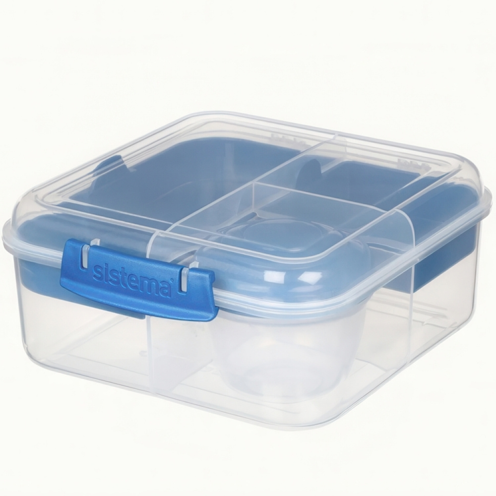 Bento-rasia, 5 lokeroa ja purkki 1,25 l, Sistema ryhmässä Säilytys / Keittiön säilytys / Ruoan säilytysastiat / Lounaslaatikoita ja Bento @ SmartaSaker.se (42122)