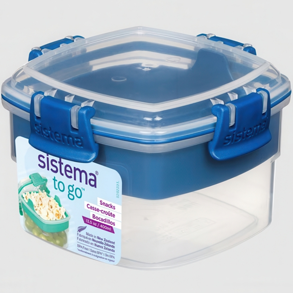Välipalarasia välilevyllä 0,4 l, Sistema ryhmässä Säilytys / Keittiön säilytys / Ruoan säilytysastiat / SmartStore ruokalaatikot @ SmartaSaker.se (42132)