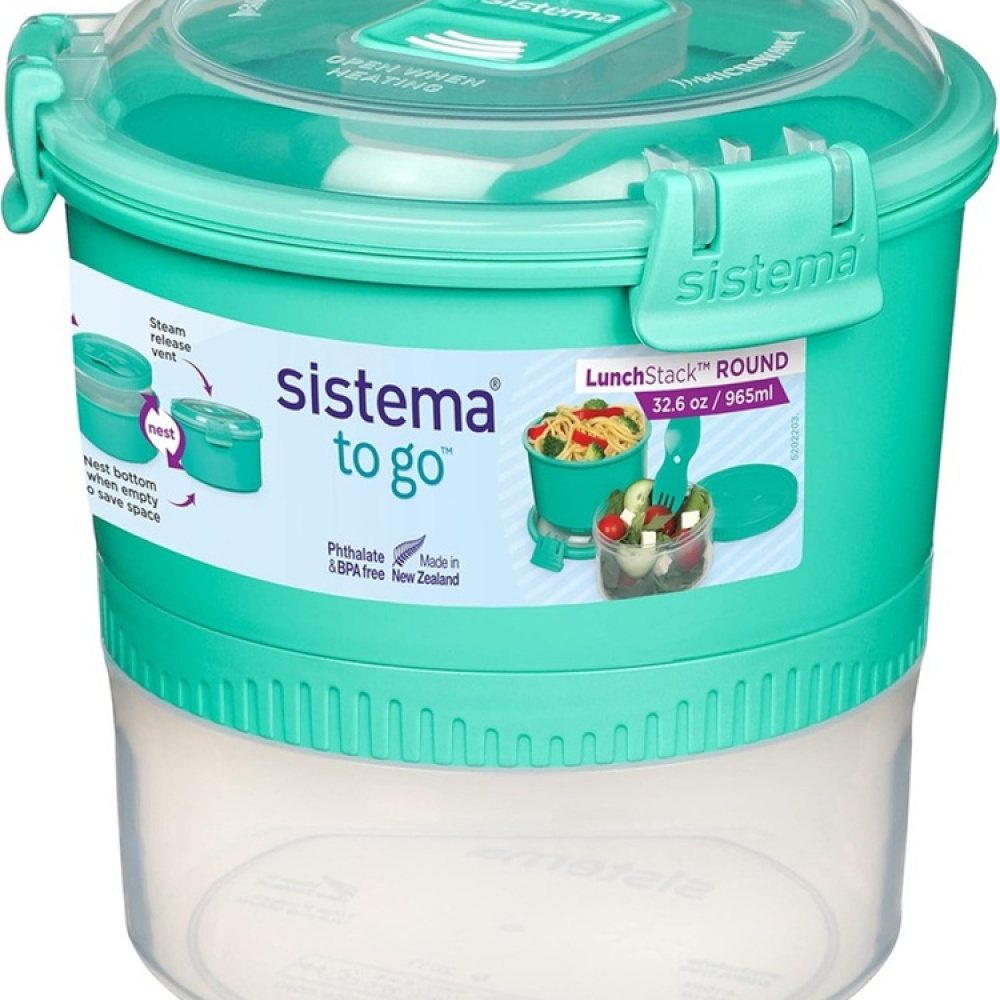 Pyöreä kaksiosainen ruokarasia 0,965 l, Sistema ryhmässä Säilytys / Keittiön säilytys / Ruoan säilytysastiat / SmartStore ruokalaatikot @ SmartaSaker.se (42133)