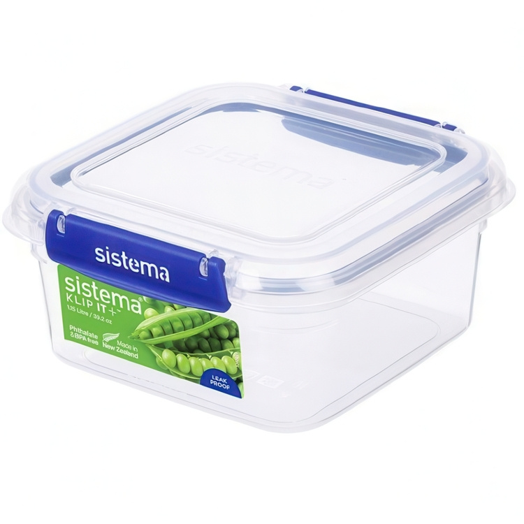 Neliönmuotoinen ruokarasia 1,15 l, Sistema ryhmässä Säilytys / Keittiön säilytys / Ruoan säilytysastiat @ SmartaSaker.se (42153)