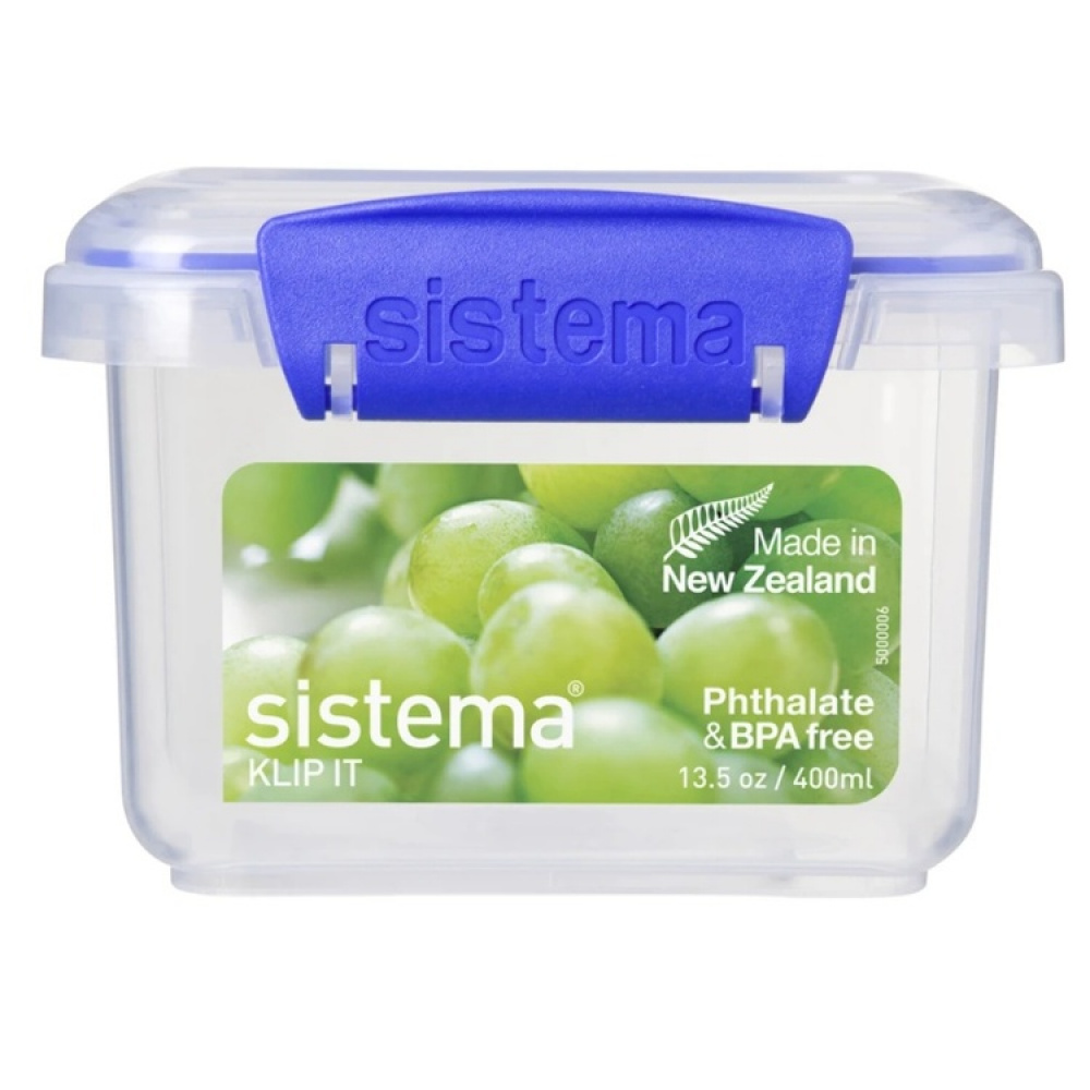 Pieni säilytysrasia 0,4 l, Sistema, sininen ryhmässä Säilytys / Keittiön säilytys / Ruoan säilytysastiat / Sistema säilytysrasioita @ SmartaSaker.se (42170)