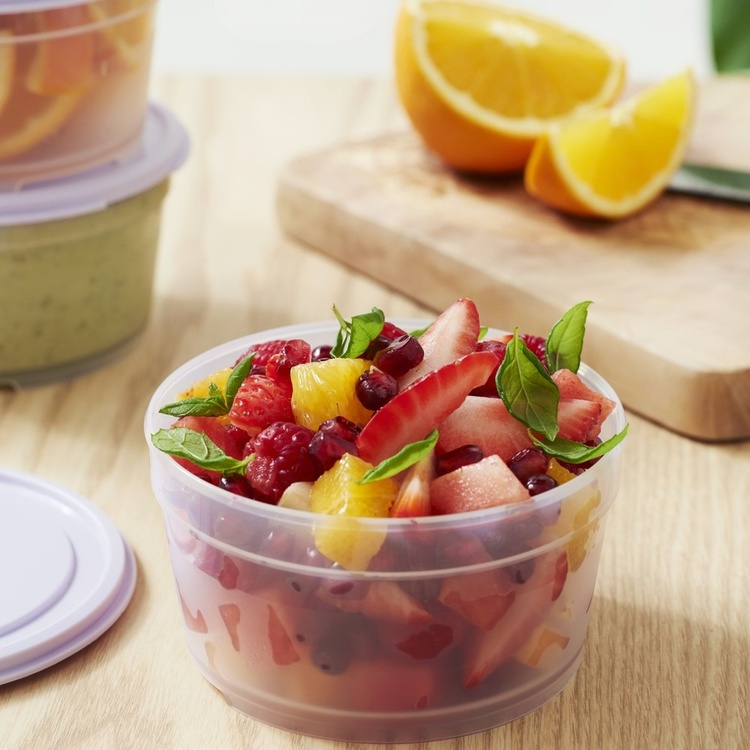 Pieni pyöreä ruokarasia 0,45 l, SmartStore, liila ryhmässä Säilytys / Keittiön säilytys / Ruoan säilytysastiat / Muovilaatikot @ SmartaSaker.se (42177)